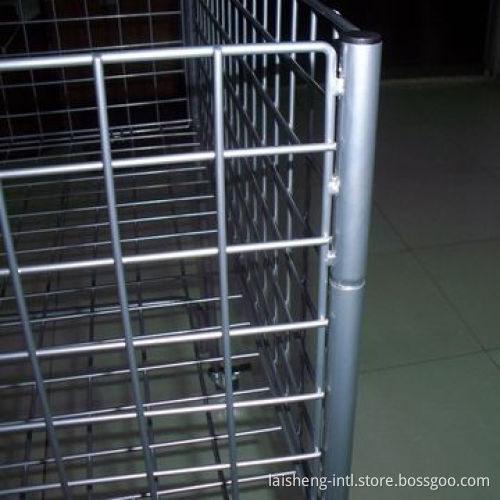 Dump Wire Bin with Four Casters and Powder-coated Surface Finish